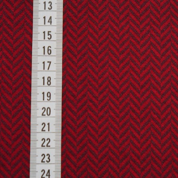 Bio-Jacquard Baumwolle Fischgrät Kirsche (GOTS) - Stoffonkel | Meterware